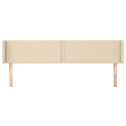 Testiera ad Orecchio Crema 183x16x78/88 cm in Tessuto