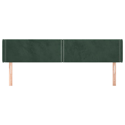 Testiera ad Orecchio Verde Scuro 183x16x78/88 cm in Velluto