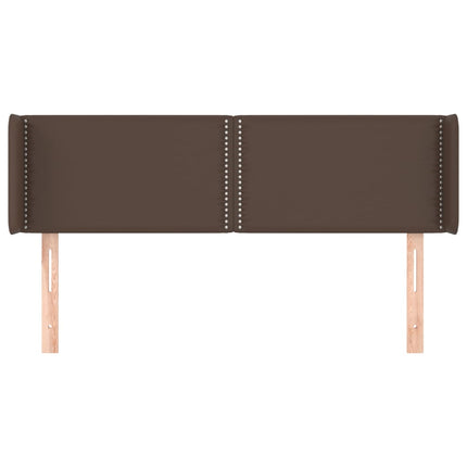 Testiera ad Orecchio Marrone 147x16x78/88 cm in Similpelle