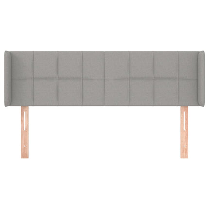 Testiera ad Orecchio Grigio Chiaro 147x16x78/88 cm in Tessuto