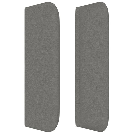 Testiera ad Orecchio Grigio Scuro 163x16x78/88 cm in Tessuto