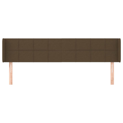 Testiera ad Orecchio Marrone Scuro 163x16x78/88 cm in Tessuto