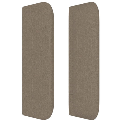 Testiera ad Orecchio Tortora 163x16x78/88 cm in Tessuto