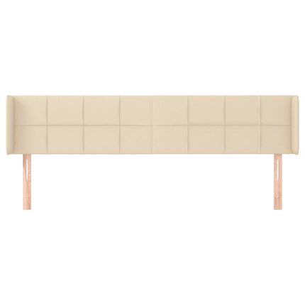 Testiera ad Orecchio Crema 163x16x78/88 cm in Tessuto