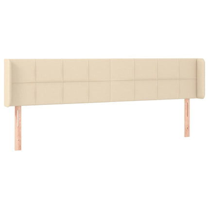Testiera ad Orecchio Crema 183x16x78/88 cm in Tessuto