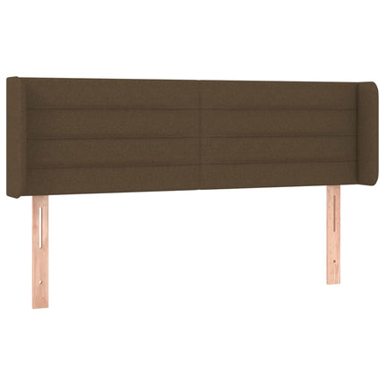 Testiera ad Orecchio Marrone Scuro 147x16x78/88 cm in Tessuto