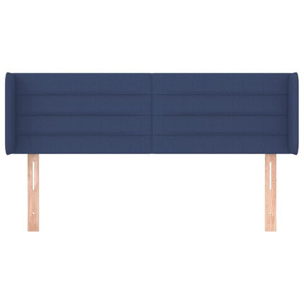 Testiera ad Orecchio Blu 147x16x78/88cm in Tessuto