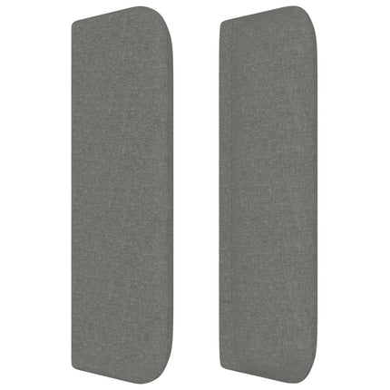 Testiera ad Orecchio Grigio Scuro 183x16x78/88 cm in Tessuto