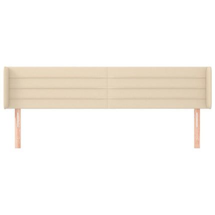 Testiera ad Orecchio Crema 183x16x78/88 cm in Tessuto