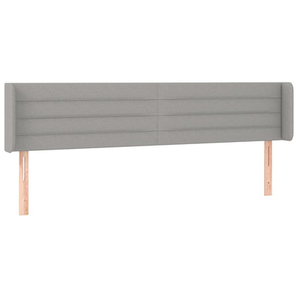 Testiera ad Orecchio Grigio Chiaro 203x16x78/88 cm in Tessuto