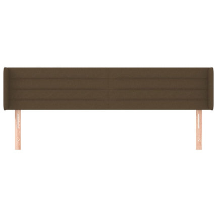 Testiera ad Orecchio Marrone Scuro 203x16x78/88 cm in Tessuto