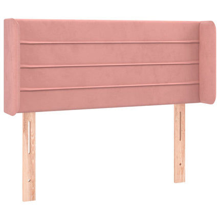 Testiera ad Orecchio Rosa 83x16x78/88 cm in Velluto
