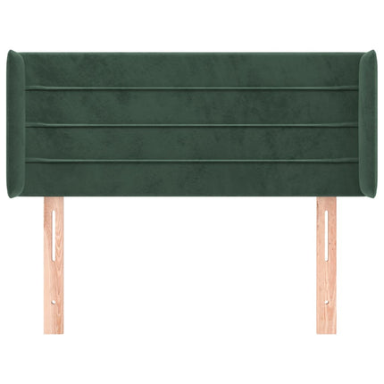 Testiera ad Orecchio Verde Scuro 93x16x78/88 cm in Velluto