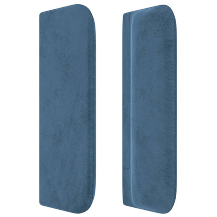 Testiera ad Orecchio Blu Scuro 147x16x78/88 cm in Velluto