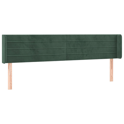 Testiera ad Orecchio Verde Scuro 163x16x78/88 cm in Velluto