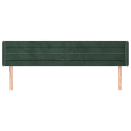 Testiera ad Orecchio Verde Scuro 163x16x78/88 cm in Velluto