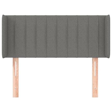 Testiera ad Orecchio Grigio Scuro 83x16x78/88 cm in Tessuto
