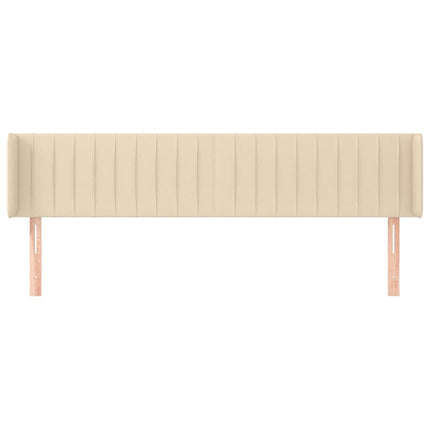 Testiera ad Orecchio Crema 163x16x78/88 cm in Tessuto