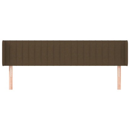 Testiera ad Orecchio Marrone Scuro 203x16x78/88 cm in Tessuto