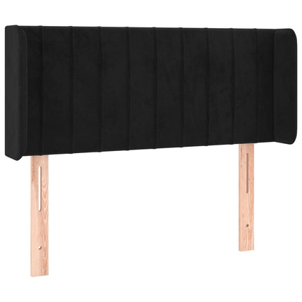 Testiera ad Orecchio Nera 83x16x78/88 cm in Velluto