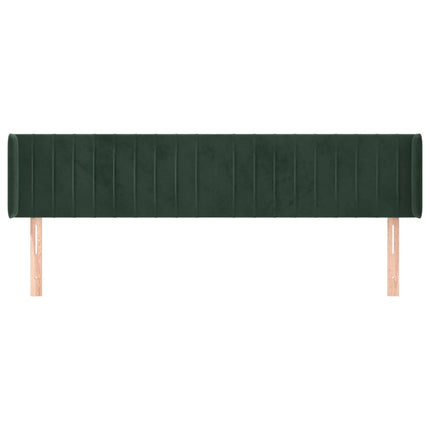 Testiera ad Orecchio Verde Scuro 163x16x78/88 cm in Velluto
