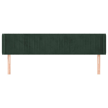Testiera ad Orecchio Verde Scuro 183x16x78/88 cm in Velluto