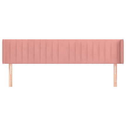 Testiera ad Orecchio Rosa 183x16x78/88 cm in Velluto