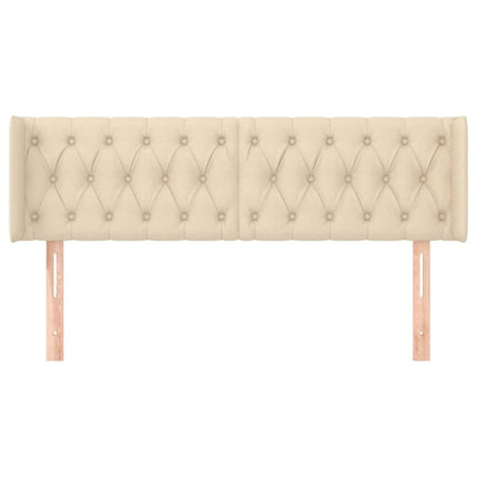 Testiera ad Orecchio Crema 163x16x78/88 cm in Tessuto
