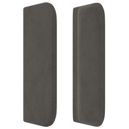 Testiera ad Orecchio Grigio Scuro 93x16x78/88 cm in Velluto