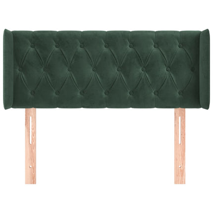 Testiera ad Orecchio Verde Scuro 93x16x78/88 cm in Velluto