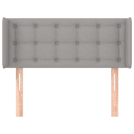Testiera ad Orecchio Grigio Chiaro 93x16x78/88 cm in Tessuto