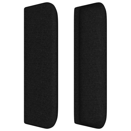 Testiera ad Orecchio Nera 147x16x78/88 cm in Tessuto