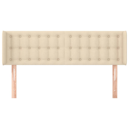 Testiera ad Orecchio Crema 147x16x78/88 cm in Tessuto
