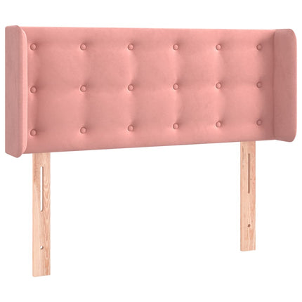 Testiera ad Orecchio Rosa 83x16x78/88 cm in Velluto