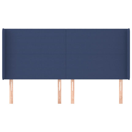 Testiera ad Orecchio Blu 183x16x118/128 cm in Tessuto