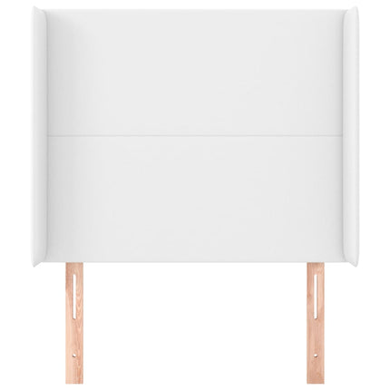 Testiera ad Orecchio Bianco 103x16x118/128 cm in Similpelle