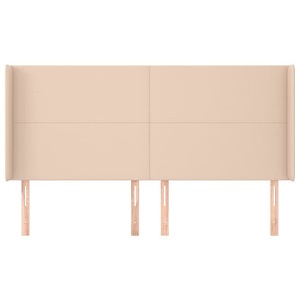 Testiera ad Orecchio Cappuccino 183x16x118/128 cm in Similpelle