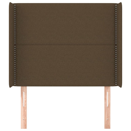 Testiera ad Orecchio Marrone Scuro 83x16x118/128 cm in Tessuto