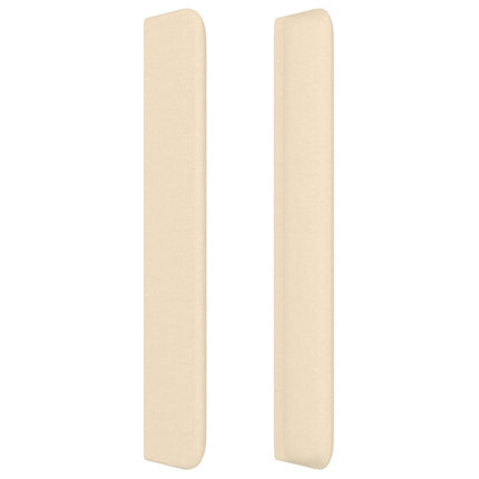 Testiera ad Orecchio Crema 93x16x118/128 cm in Tessuto