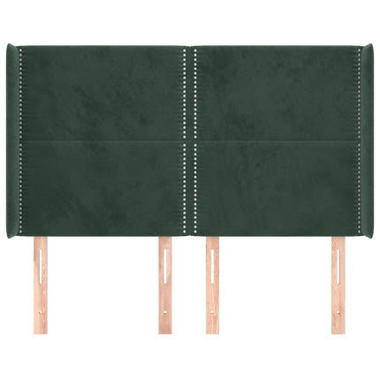Testiera ad Orecchio Verde Scuro 147x23x118/128cm in Velluto