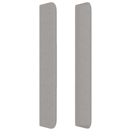 Testiera ad Orecchio Grigio Chiaro 83x16x118/128 cm in Tessuto