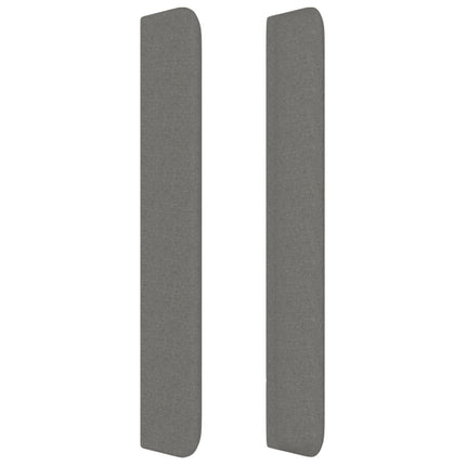 Testiera ad Orecchio Grigio Scuro 83x16x118/128 cm in Tessuto