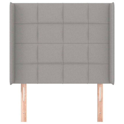 Testiera ad Orecchio Grigio Chiaro 103x16x118/128 cm in Tessuto
