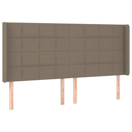 Testiera ad Orecchio Tortora 203x16x118/128 cm in Tessuto
