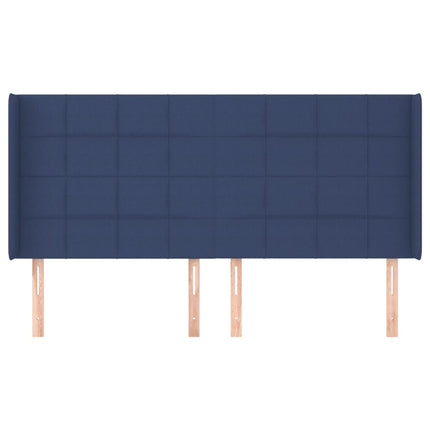 Testiera ad Orecchio Blu 203x16x118/128 cm in Tessuto