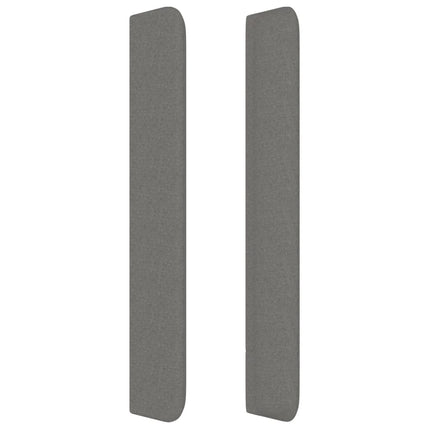 Testiera ad Orecchio Grigio Scuro 83x16x118/128 cm in Tessuto