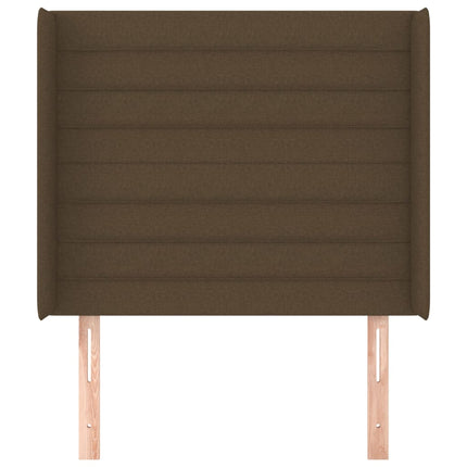 Testiera ad Orecchio Marrone Scuro 83x16x118/128 cm in Tessuto