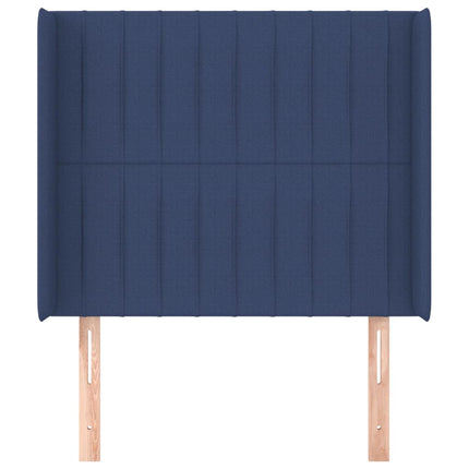 Testiera ad Orecchio Blu 83x16x118/128 cm in Tessuto