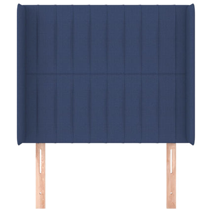 Testiera ad Orecchio Blu 93x16x118/128 cm in Tessuto