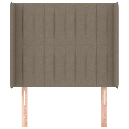 Testiera ad Orecchio Tortora 103x16x118/128 cm in Tessuto